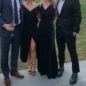 French Blue Jenny Yoo Sullivan Stretch Velvet dress, size 2